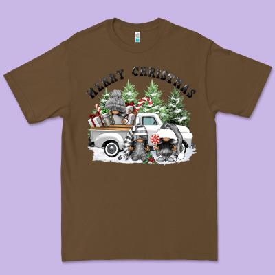 Merry Christmas Gnomies Premium Tee Designed By Fadigitalartstudio