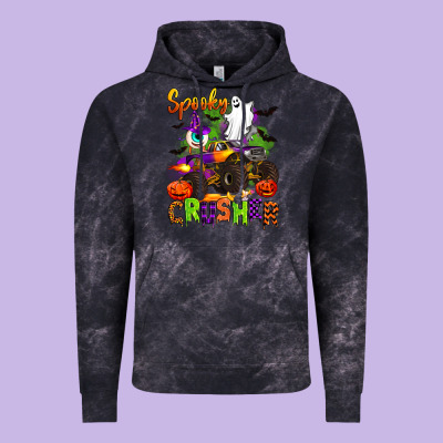 Spooky Cruhser With Monster Truck Vintage Hoodie Designed By Artiststas