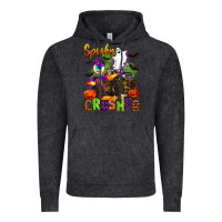 Vintage Black spooky cruhser with monster truck Vintage Hoodie - Artiststas