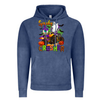 Vintage Denim spooky cruhser with monster truck Vintage Hoodie - Artiststas