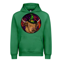 Emerald halloween highland cow round Urban Hoodie - RanaPortraitStore