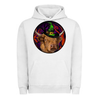 Pigment Lunar Rock halloween highland cow round Urban Hoodie - RanaPortraitStore