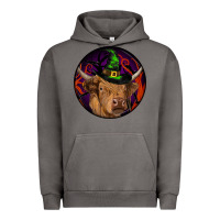 Pigment Tornado halloween highland cow round Urban Hoodie - RanaPortraitStore