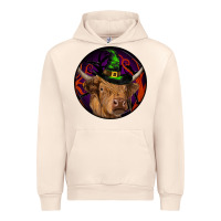 Sandshell halloween highland cow round Urban Hoodie - RanaPortraitStore