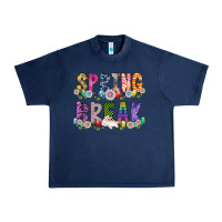 Navy SPRING BREAK Urban Heavy Tee - CowhideDigitalArt