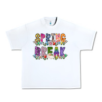 White SPRING BREAK Urban Heavy Tee - CowhideDigitalArt