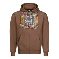 Chestnut Easter bunny with floral wreath and leopard Zipper Hoodie - RanaPortraitStore