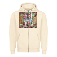 Sandshell Easter bunny with floral wreath and leopard Zipper Hoodie - RanaPortraitStore