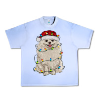 Grape Ice white pomeranian with christmas lights Urban Heavy Tee - RanaPortraitStore