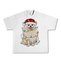 Lunar Rock white pomeranian with christmas lights Urban Heavy Tee - RanaPortraitStore
