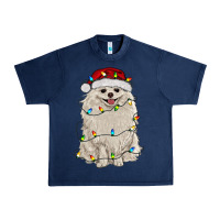 Navy white pomeranian with christmas lights Urban Heavy Tee - RanaPortraitStore