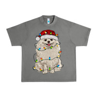 Tornado white pomeranian with christmas lights Urban Heavy Tee - RanaPortraitStore