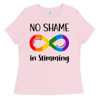 Bubblegum Pink no Shame Stimming Ladies Tee - CowhideDigitalArt