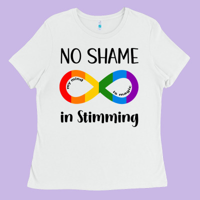 No Shame Stimming Ladies Tee Designed By Cowhidedigitalart
