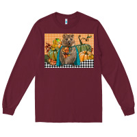 Burgundy Fall Quokka Long Sleeve Tee - LillyAllenDesigns