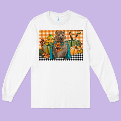 Fall Quokka Long Sleeve Tee Designed By Lillyallendesigns