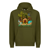 Army Green lake life gnome Premium Hoodie - BarkalooDesign