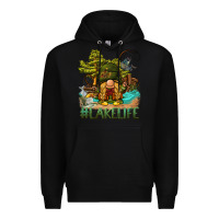 Black lake life gnome Premium Hoodie - BarkalooDesign
