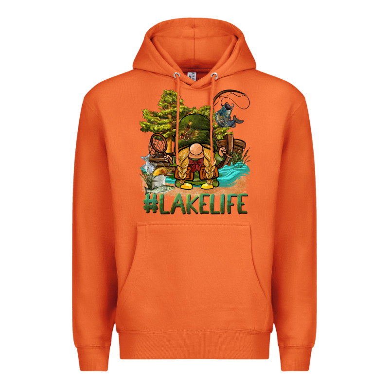 Lake Life Gnome Premium Hoodie by BarkalooDesign | Teevron