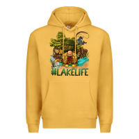 Mustard lake life gnome Premium Hoodie - BarkalooDesign