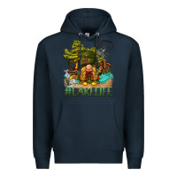 Navy lake life gnome Premium Hoodie - BarkalooDesign