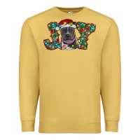 Antique Gold christmas joy pitbull Premium Sweatshirt - RanaPortraitStore