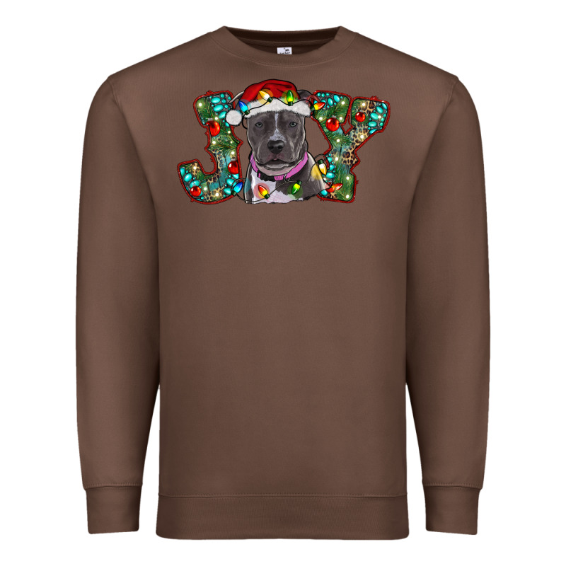 Christmas Joy Pitbull Premium Sweatshirt by RanaPortraitStore | Teevron