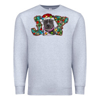 Heather Grey christmas joy pitbull Premium Sweatshirt - RanaPortraitStore