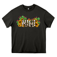 Asphalt Cactus Cowhide Sunflower Mama and Mini Set Heavy Core Tee - Jasminsmagicworld