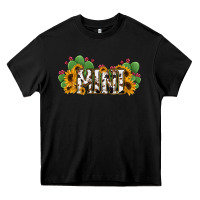 Black Cactus Cowhide Sunflower Mama and Mini Set Heavy Core Tee - Jasminsmagicworld