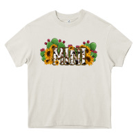 Cream Cactus Cowhide Sunflower Mama and Mini Set Heavy Core Tee - Jasminsmagicworld