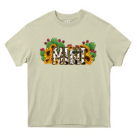 Mossy Cactus Cowhide Sunflower Mama and Mini Set Heavy Core Tee - Jasminsmagicworld