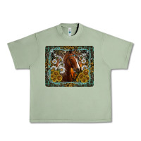 Oil Green Western Horse Mouse Pad Urban Heavy Tee - CowhideDigitalArt