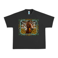 Pigment Black Western Horse Mouse Pad Urban Heavy Tee - CowhideDigitalArt