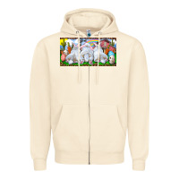 Sandshell Easter Bunnies Zipper Hoodie - RanaPortraitStore