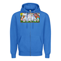 True Royal Easter Bunnies Zipper Hoodie - RanaPortraitStore