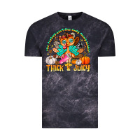 Cloud Black The Turkey Ain’t The Only Thing Lookin Thick & J Vintage Tee - CowhideDigitalArt