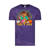 Cloud Purple The Turkey Ain’t The Only Thing Lookin Thick & J Vintage Tee - CowhideDigitalArt