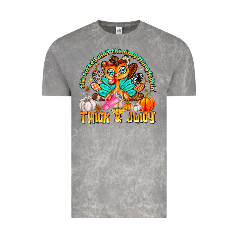 The Turkey Ain’t The Only Thing Lookin Thick & J Vintage Tee by CowhideDigitalArt | Teevron