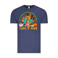 Vintage Denim The Turkey Ain’t The Only Thing Lookin Thick & J Vintage Tee - CowhideDigitalArt