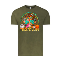 Vintage Olive The Turkey Ain’t The Only Thing Lookin Thick & J Vintage Tee - CowhideDigitalArt