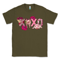 Army Green Valentine's Day pig xoxo Classic Tee - FaDigitalArtStudio