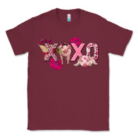 Burgundy Valentine's Day pig xoxo Classic Tee - FaDigitalArtStudio
