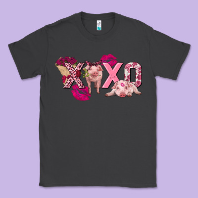 Valentine's Day Pig Xoxo Classic Tee Designed By Fadigitalartstudio