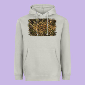 Camouflage Leopard Background Heavyweight Hoodie Designed By Jasminsmagicworld