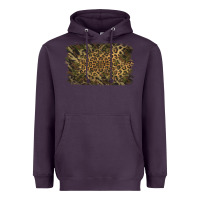 Plum Camouflage Leopard Background Heavyweight Hoodie - Jasminsmagicworld
