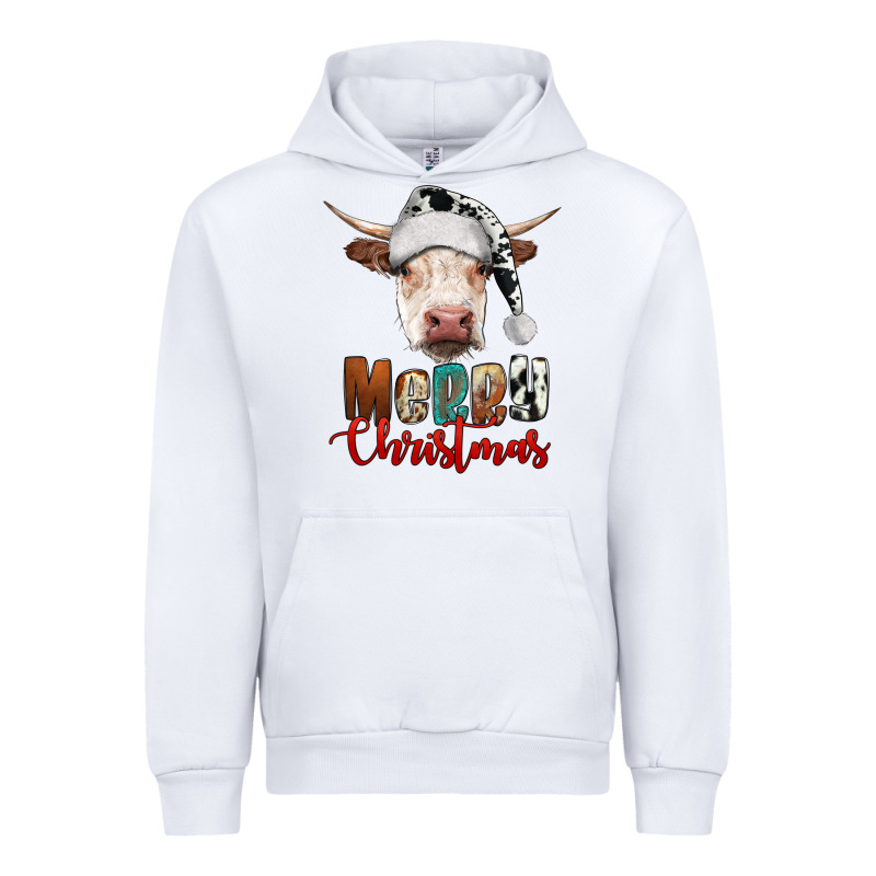 Merry Christmas Hereford Cow Urban Hoodie by RanaPortraitStore | Teevron