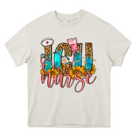 Cream Western ICU Intensive Care Unit Nurse Heavy Core Tee - FaDigitalArtStudio