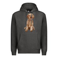 Charcoal Heather cockapoo Premium Hoodie - RanaPortraitStore