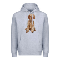 Heather Grey cockapoo Premium Hoodie - RanaPortraitStore